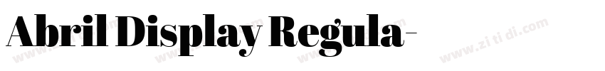 Abril Display Regula字体转换